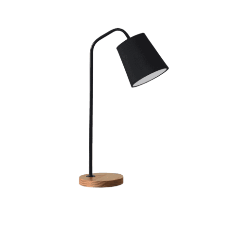 lampe de chevet noire pour lire au lit alliage bois 