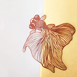 signet original poisson rouge en métal pour vos livres