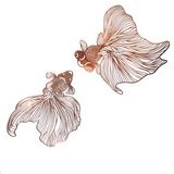 marques pages poisson rouge fait main en métal