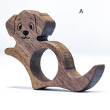 Bague de lecture en bois Design chien