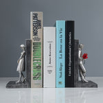 Banksy Collection Figurine Sculpture Bookends Decorative Book Ends Bookshelf Decor for Bedroom Library Office Display Desktop