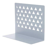 cale livre gris en métal triangles design