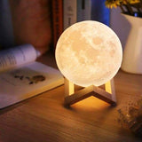 lampe de chevet pour la lecture lune en 3D
