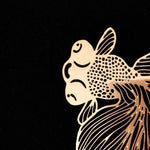 marque page original tete de poisson rouge en métal