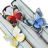 papillons bleu rouge et jaune pour marque page original fait main