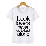 t shirt blanc pour les lecteurs citation never alone