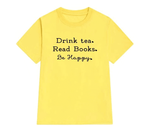 T Shirt citation Read Books Be Happy Cadeau du Lecteur