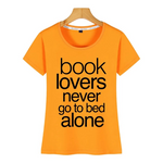 t-shirt orange citation never alone pour les lecteurs