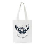 tote bag pas cher en coton be wild and free