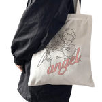 lecteur avec tote bag personnalisé angel